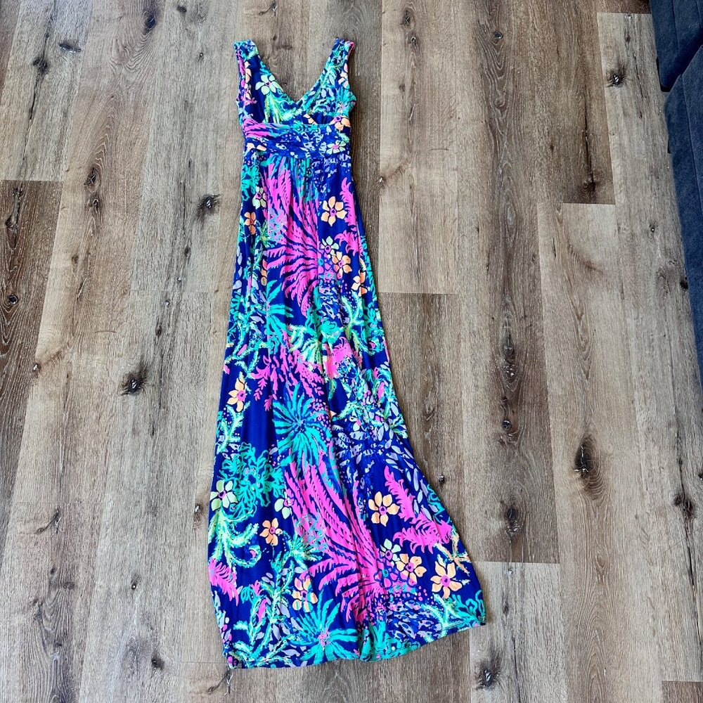 Lilly Pulitzer Sloane Maxi Dress- Indigo All Aglow Size XXS